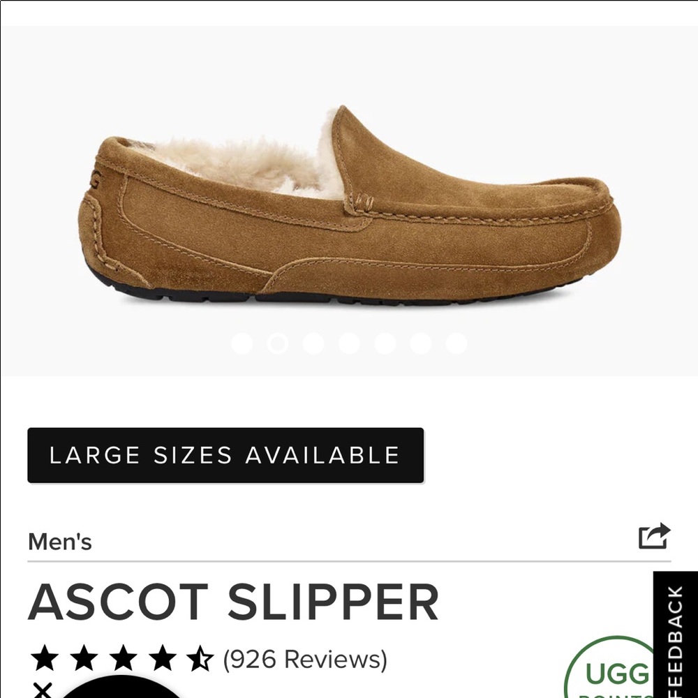 Men’s ascot Ugg slippers